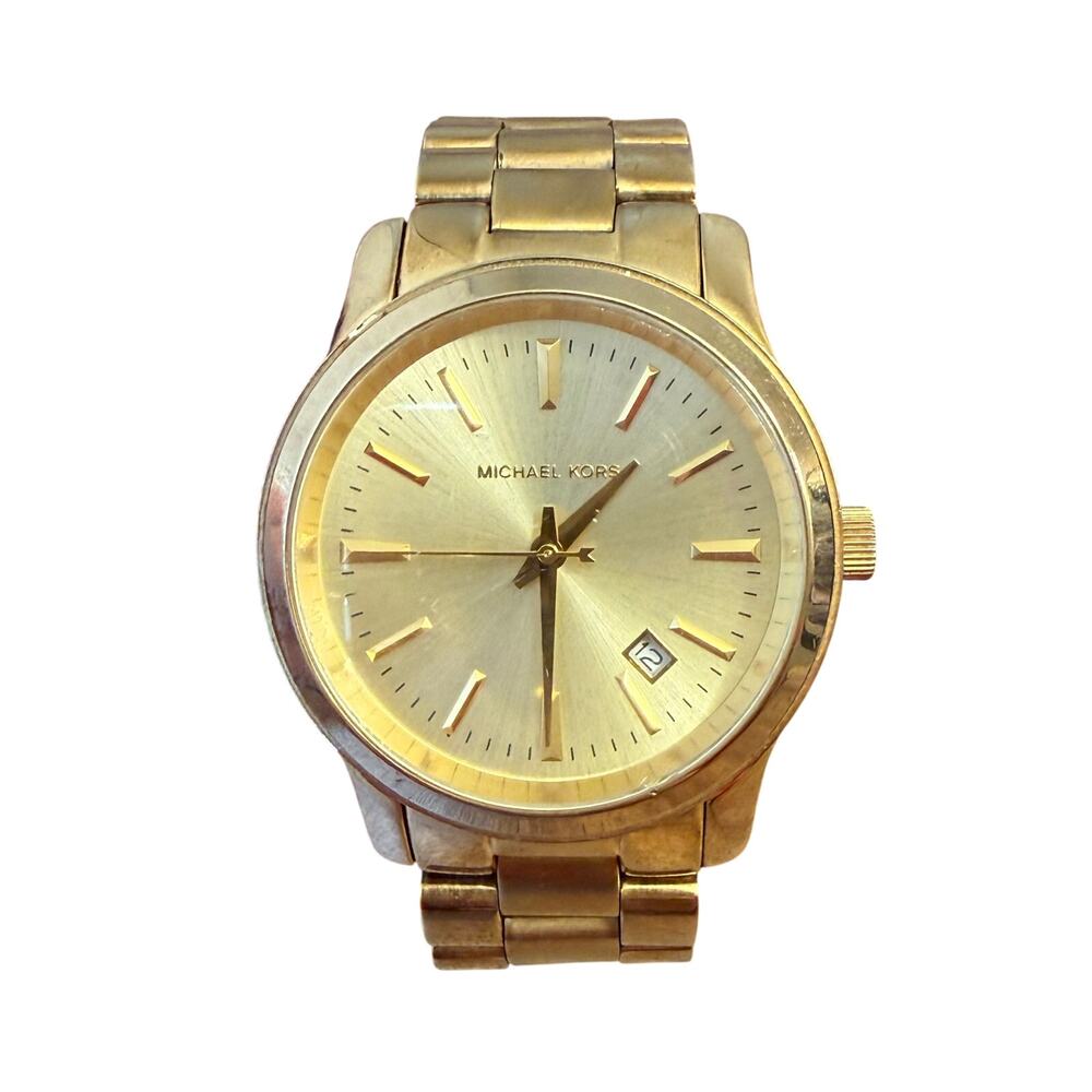 Michael Kors Watch MK5160 Runway Gold Tone Stainless Steel Analog Face Women's